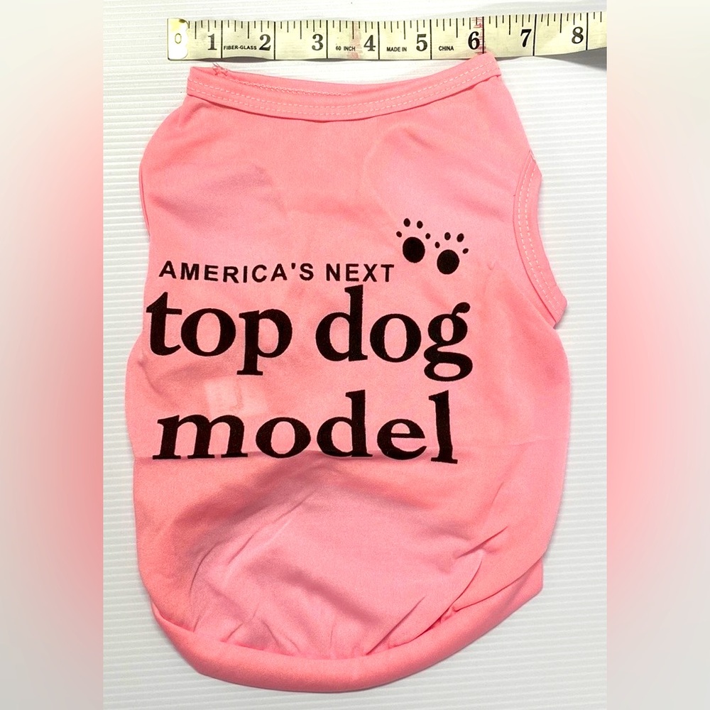 Puppy Dog Clothes Cute Pink Top Model Outfit
